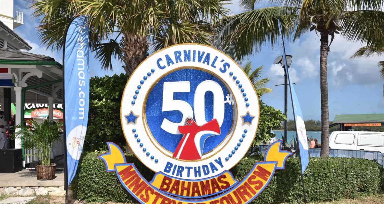 carnival 50th birthday nassau bahamas logo
