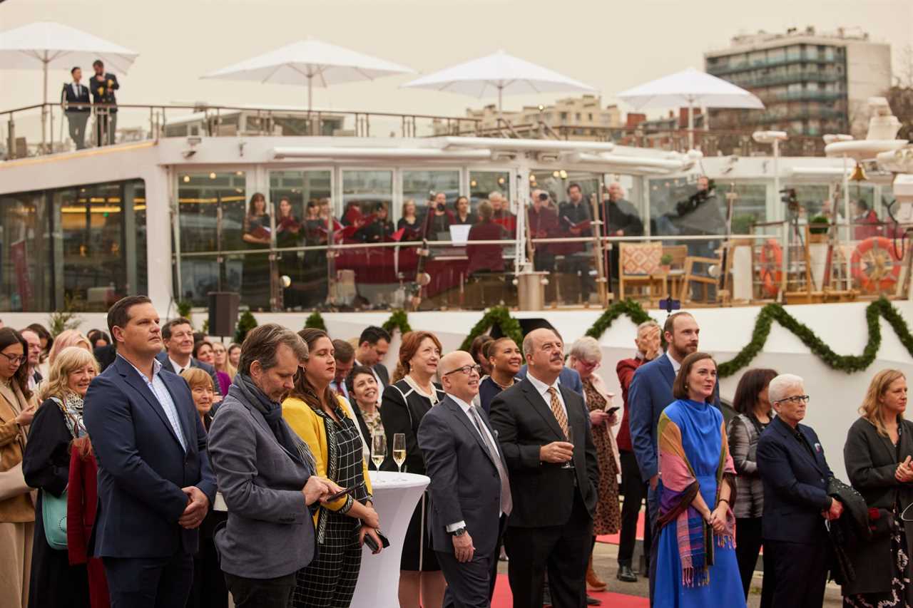 viking christening ceremony seine river paris