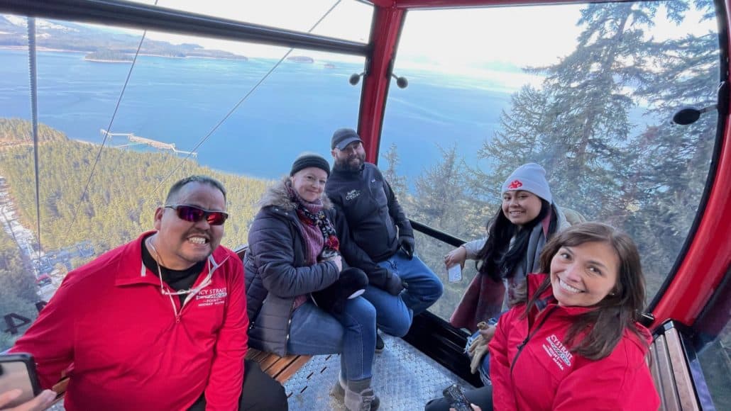 icy strait point skyglider gondola