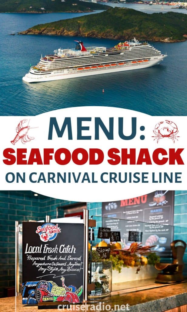 carnival cruise line seafood shack menu