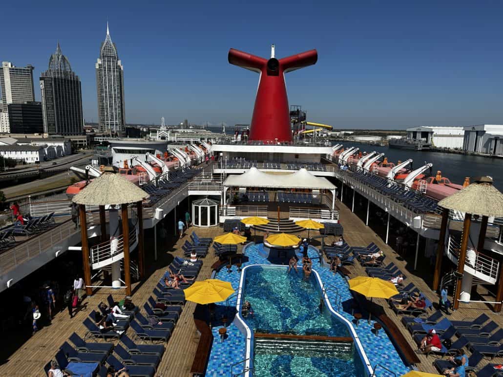 carnival ecstasy lido deck whale tail