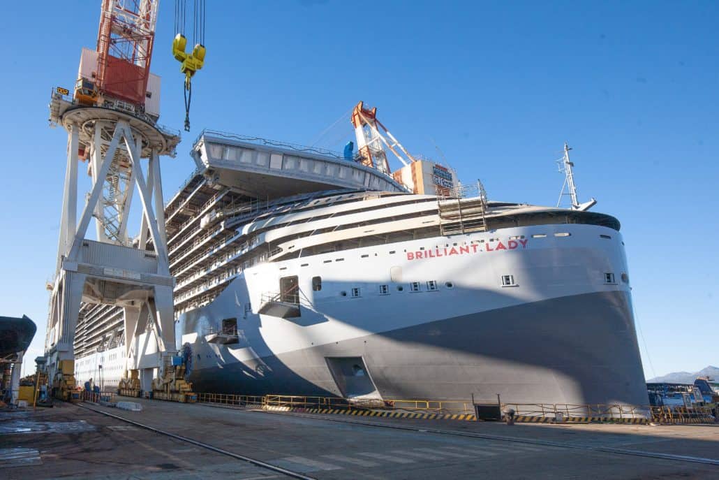 virgin voyages brilliant lady float out fincantieri