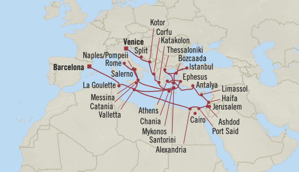 oceania cruises fall 2023 grand voyage mediterranean itinerary