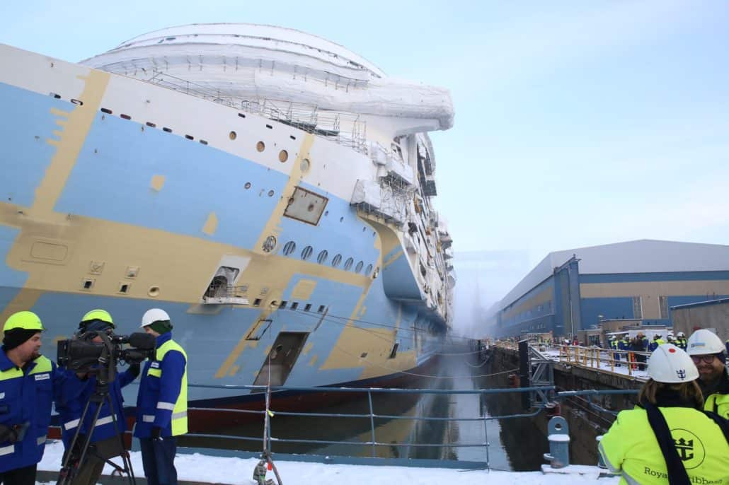 icon of the seas float out meyer turku finland