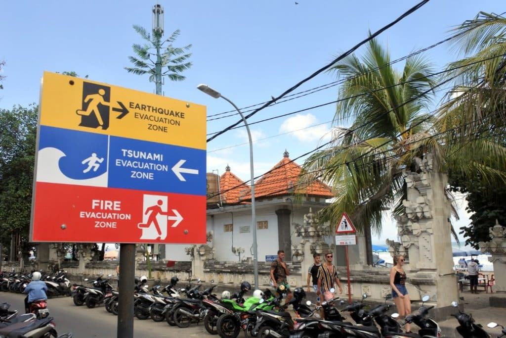 Bali Earthquake sign