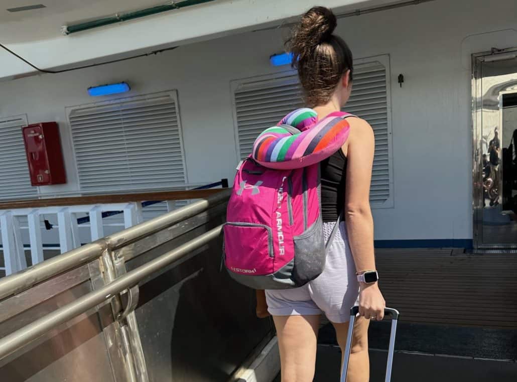 backpack luggage cruise travel