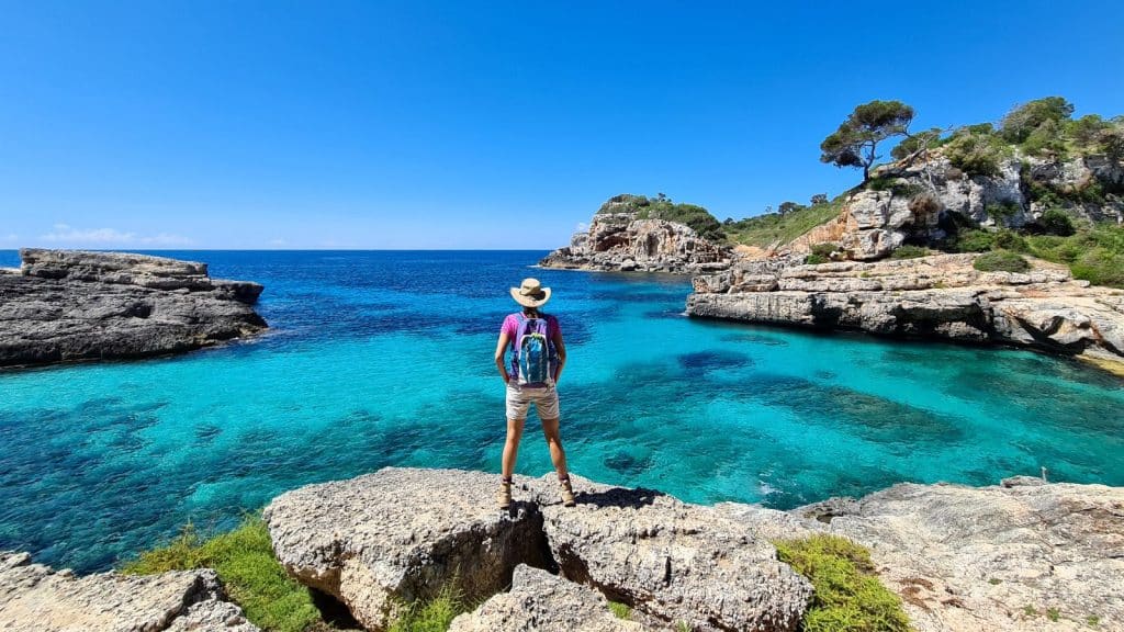 digital nomad at Cala S'Almonia, Mallorca