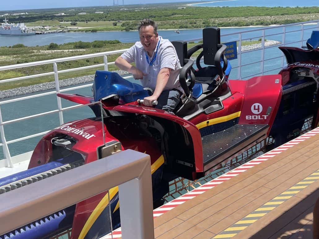 BOLT roller coaster carnival cruise line