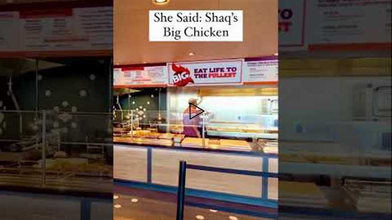 Shaqs Big Chicken vs Guys Burger Joint!  Who wins this #cruise food showdown? #shorts 🍔 vs🍗