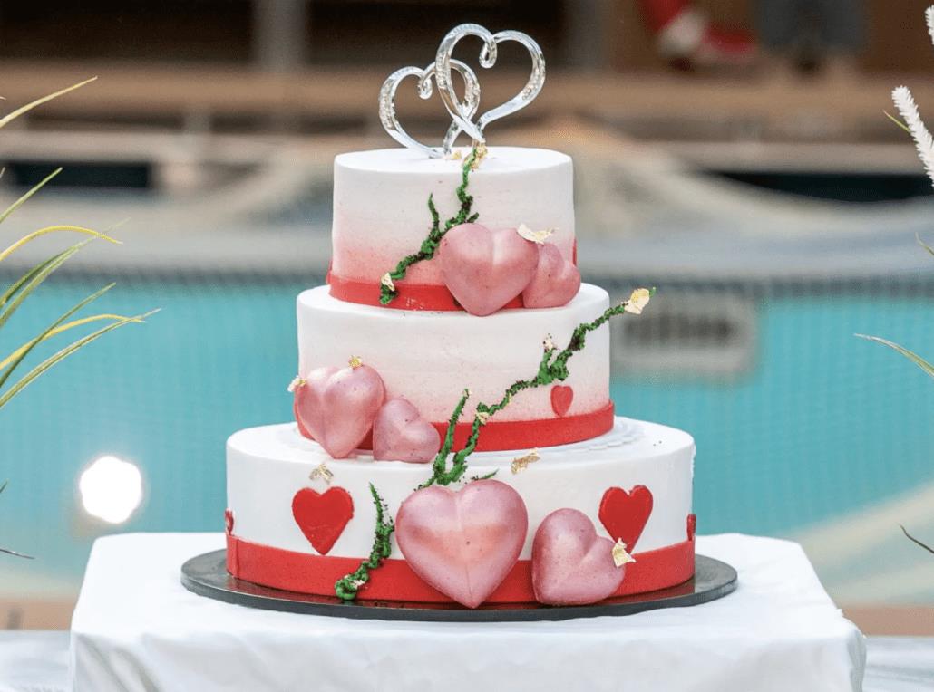 carnival cruise line cake valentine's day vow renewal