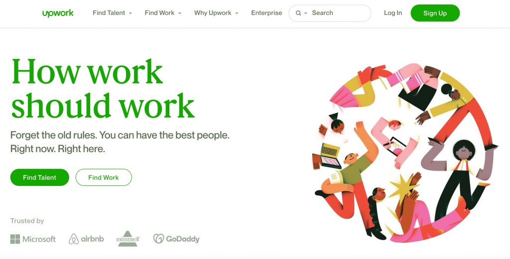 upwork - remote jobs site