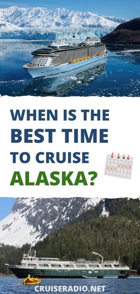 the best time to cruise alaska pinterest image
