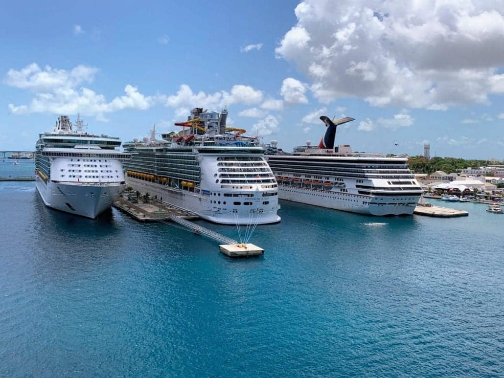 NASSAU BAHAMAS multiple ships royal caribbean vs. carnival cruise line