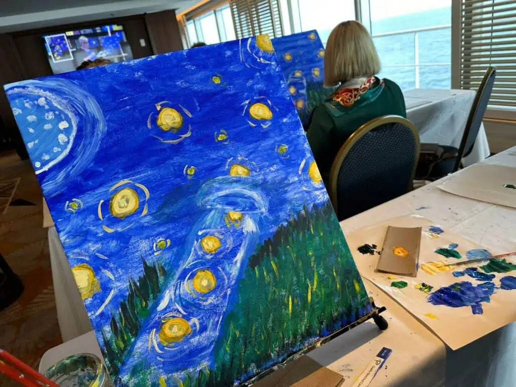 holland america rotterdam painting class fireflies