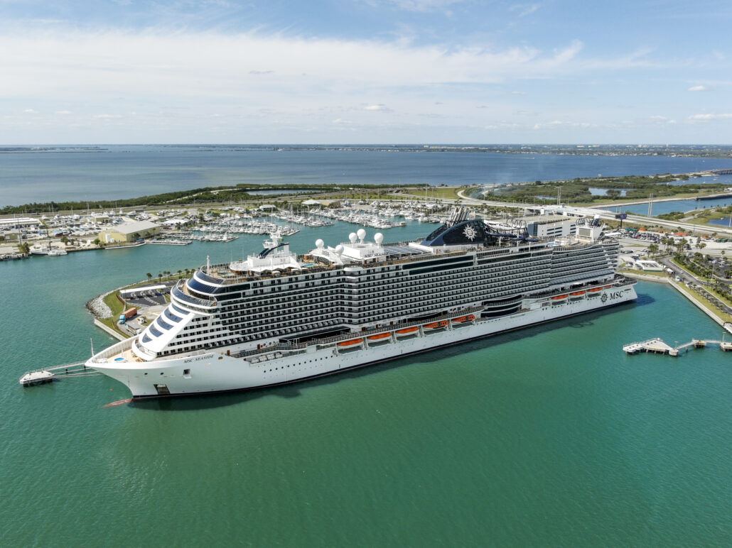 msc seaside aerial port canaveral