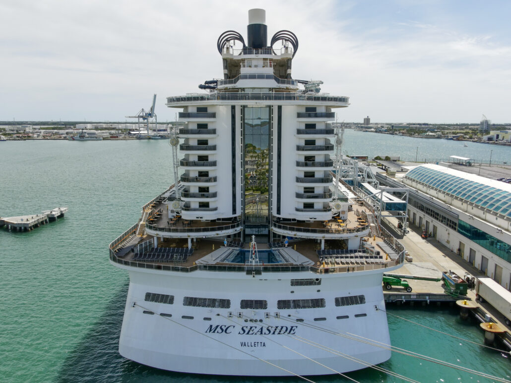 msc seaside aft aerial port canaveral