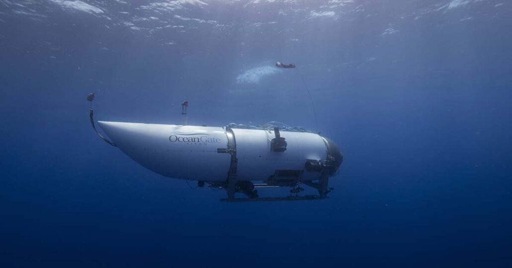 missing titanic sub underwater