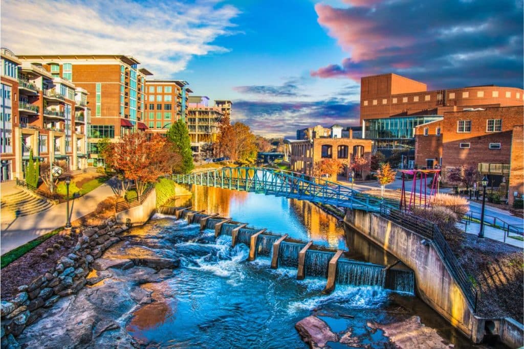 Greenville in the fall season