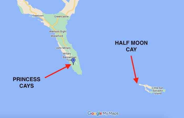 google map HMC Princess Cay