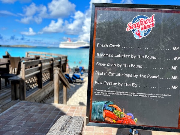 seafood shack half moon cay