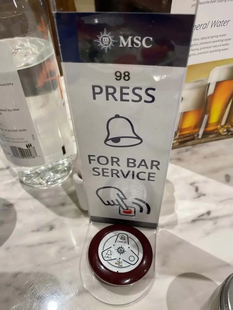 msc button drink service