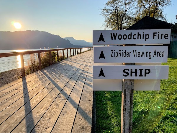 ship sign icy strait point